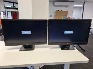 2x HP ProDisplay 23" Full HD LED Monitors P232