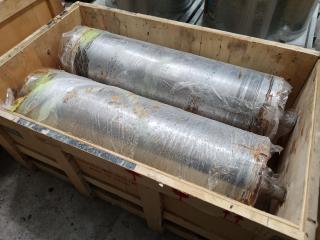 2x Large Industrial Rollers